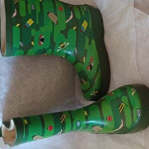 Kid Made Modern Bug Camo Garden Boots Green L size 2